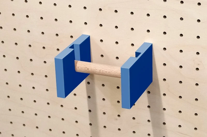 Porte-rouleau papier toilette mural pour pegboard – panneau perforé WC
