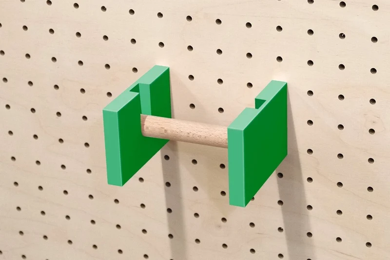 Porte-rouleau papier toilette mural pour pegboard – panneau perforé WC