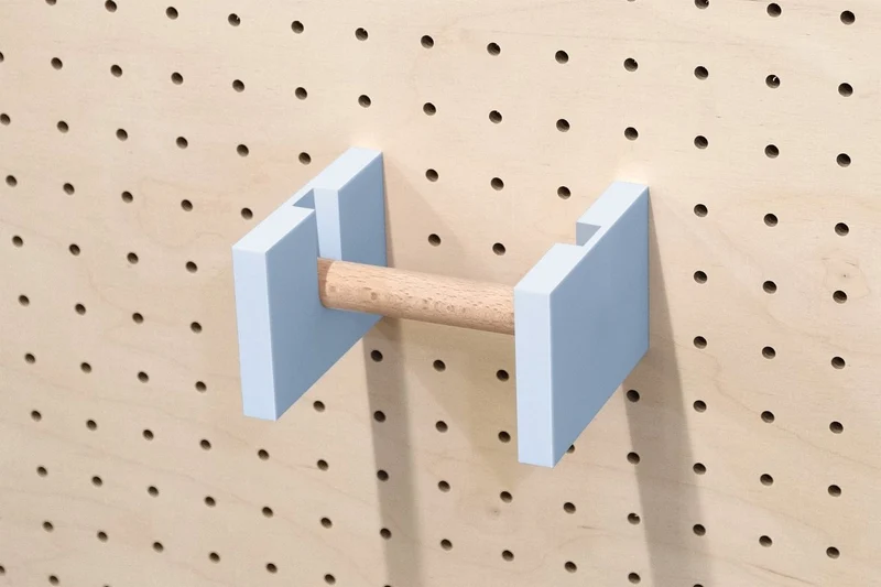 Porte-rouleau papier toilette mural pour pegboard – panneau perforé WC