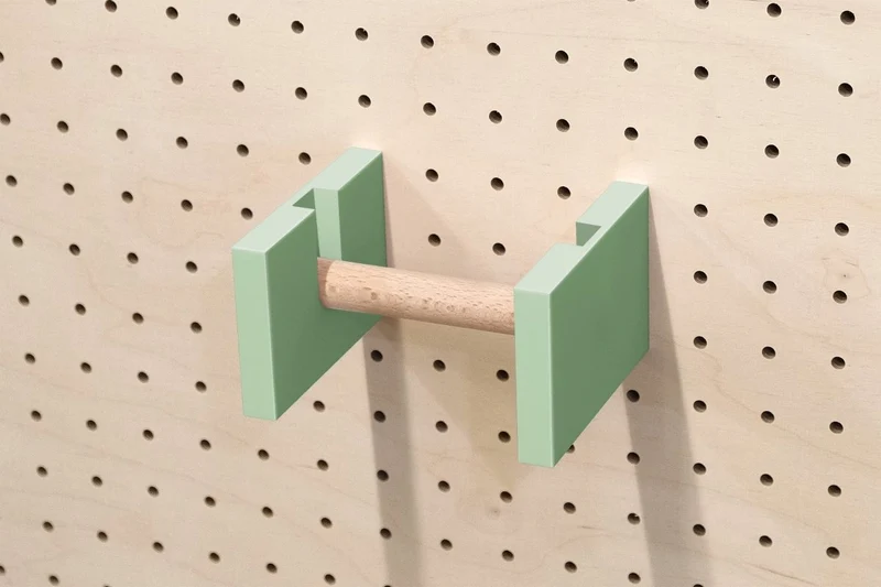 Porte-rouleau papier toilette mural pour pegboard – panneau perforé WC