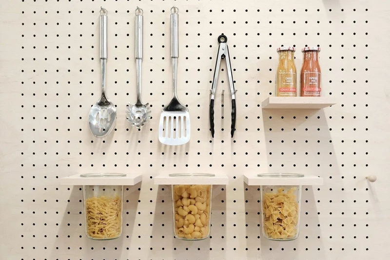 Porte-bocal pour pegboard Ø 9,5 cm – support mural panneau perforé