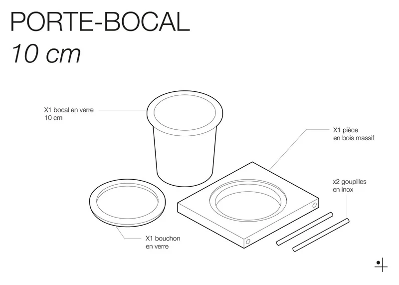 Porte-bocal pour pegboard Ø 9,5 cm – support mural panneau perforé