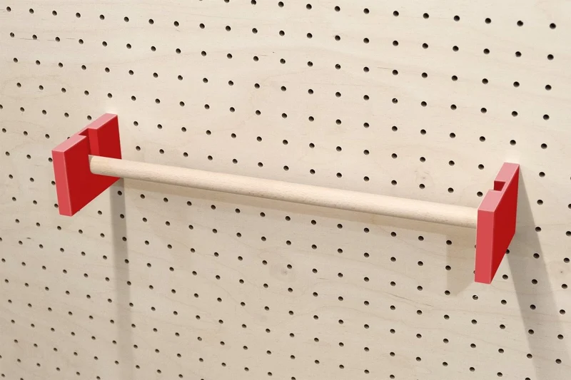 Porte-rouleau kraft mural pour pegboard – dérouleur papier panneau perforé