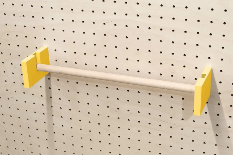 Porte-rouleau kraft mural pour pegboard – dérouleur papier panneau perforé