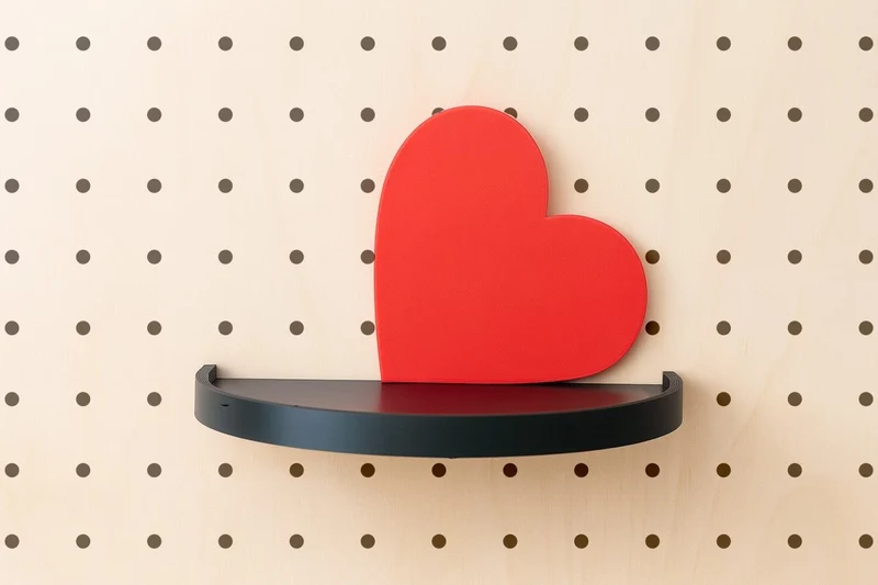 Étagère déco enfant nuage, cœur, soleil pour pegboard – tablette murale