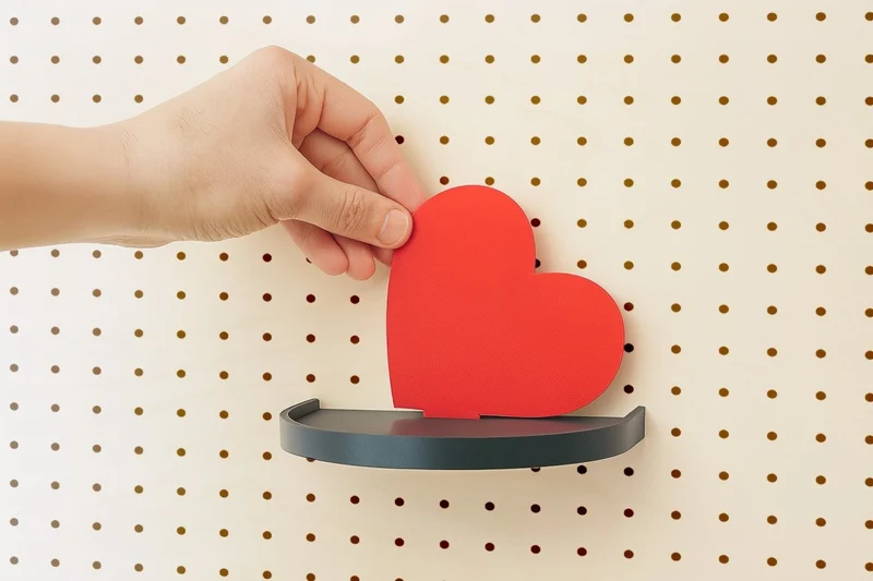 Étagère déco enfant nuage, cœur, soleil pour pegboard – tablette murale
