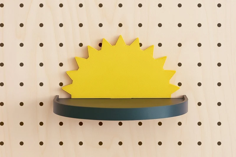 Étagère déco enfant nuage, cœur, soleil pour pegboard – tablette murale