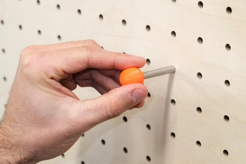 Tourillons colorés pour pegboard – goupilles à bille panneau perforé à l'unité