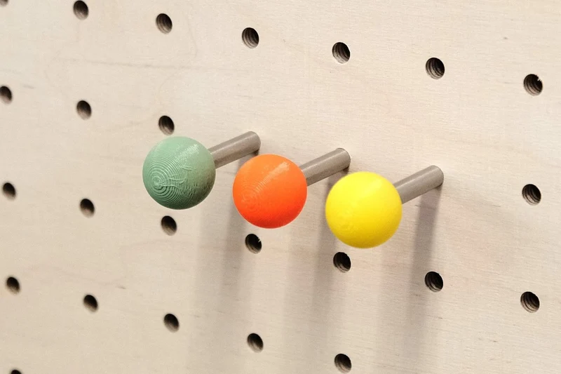 Tourillons colorés pour pegboard – goupilles à bille panneau perforé à l'unité