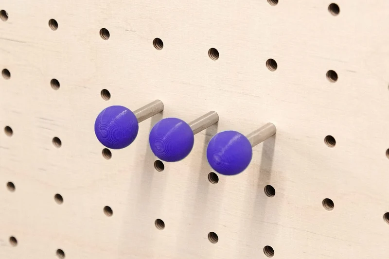 Tourillons colorés pour pegboard – goupilles à bille panneau perforé à l'unité