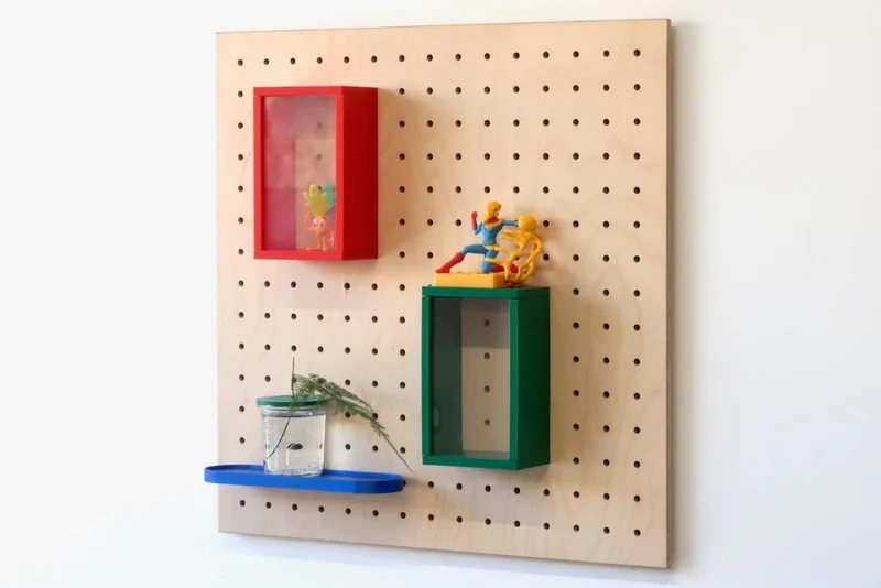 Vitrine à produits pour pegboard – présentoir mural panneau perforé