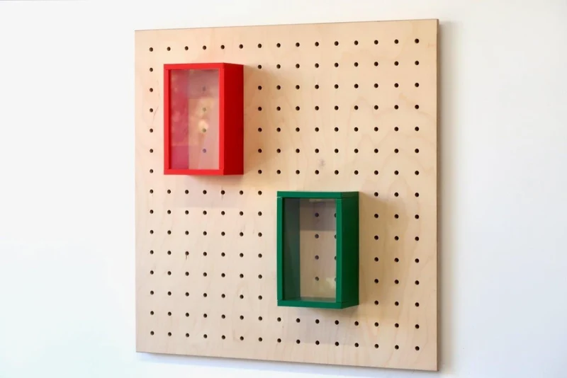 Vitrine à produits pour pegboard – présentoir mural panneau perforé