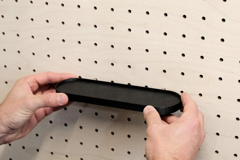 Étagère arrondie murale – tablette rétro pour pegboard