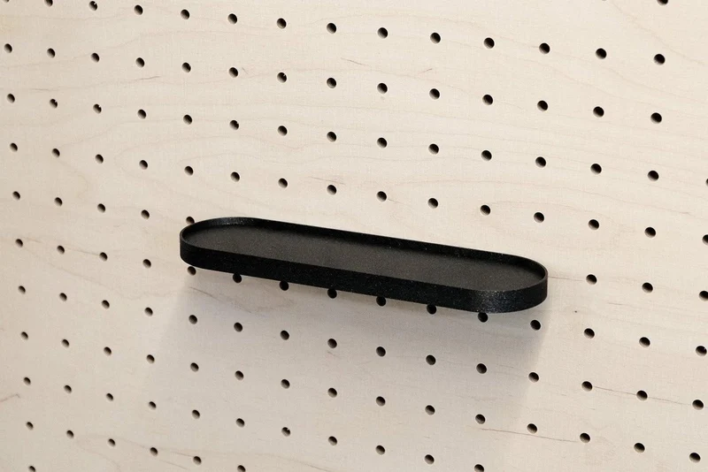 Étagère arrondie murale – tablette rétro pour pegboard