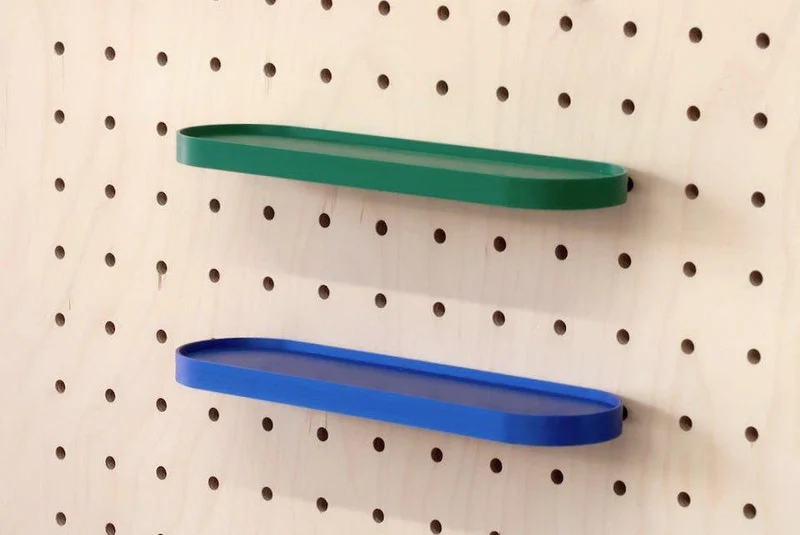 Étagère arrondie murale – tablette rétro pour pegboard
