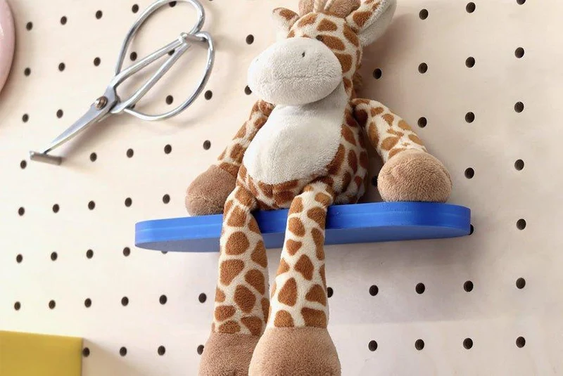 Étagère arrondie murale – tablette rétro pour pegboard