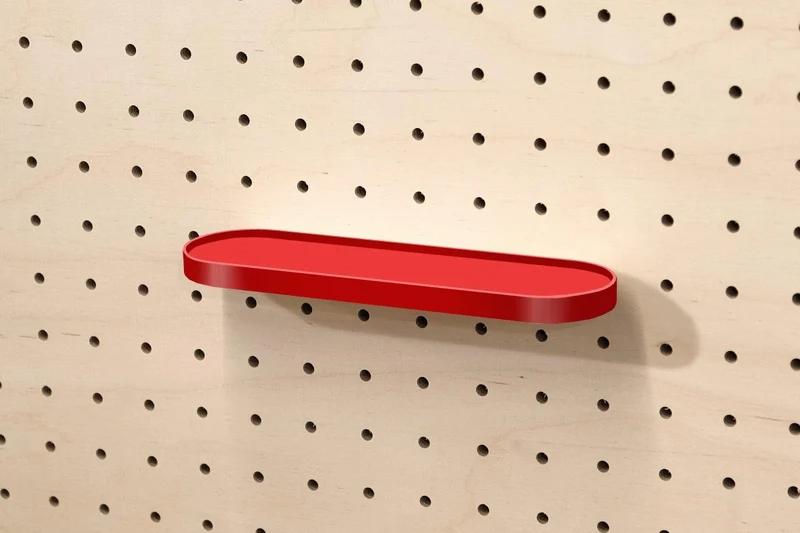 Étagère arrondie murale – tablette rétro pour pegboard