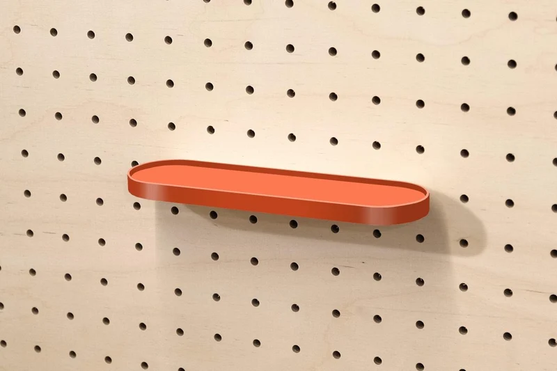 Étagère arrondie murale – tablette rétro pour pegboard