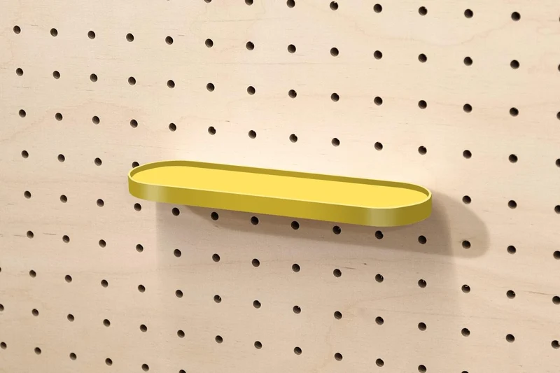 Étagère arrondie murale – tablette rétro pour pegboard