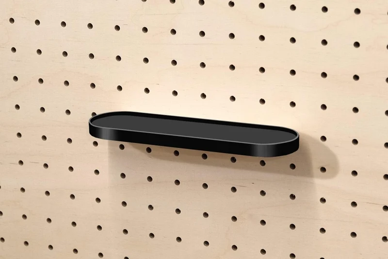 Étagère arrondie murale – tablette rétro pour pegboard