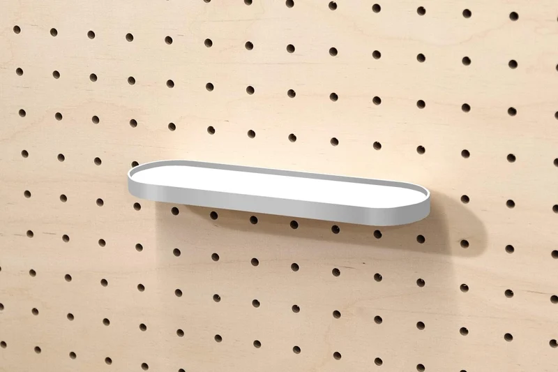 Étagère arrondie murale – tablette rétro pour pegboard