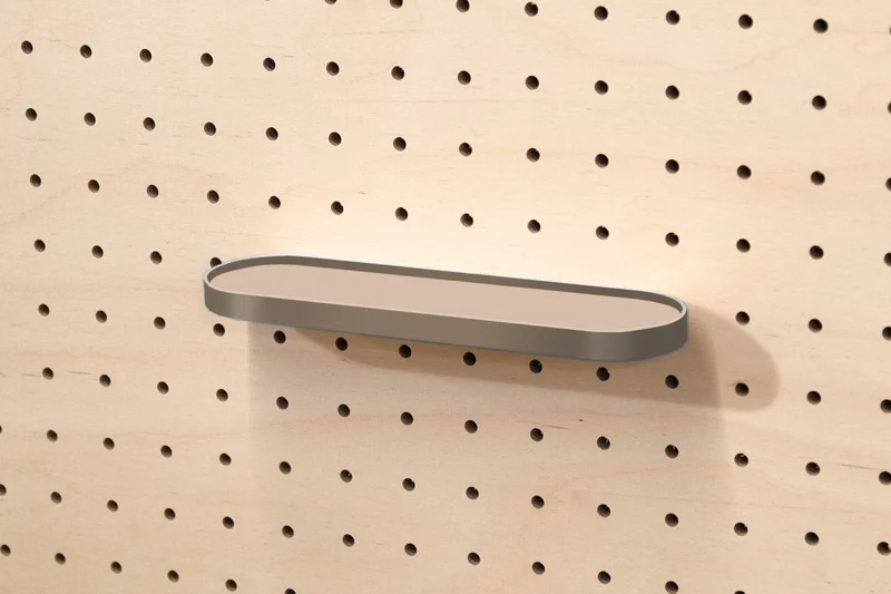 Étagère arrondie murale – tablette rétro pour pegboard