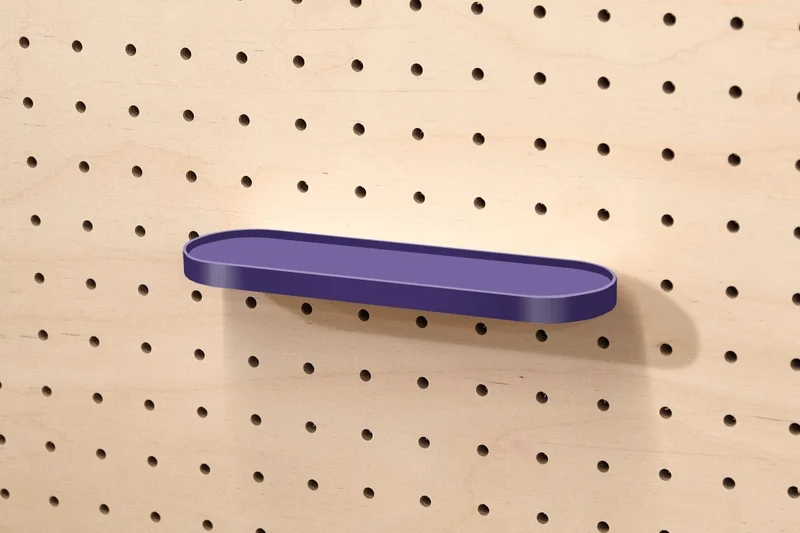 Étagère arrondie murale – tablette rétro pour pegboard