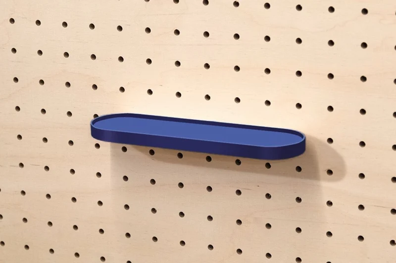 Étagère arrondie murale – tablette rétro pour pegboard
