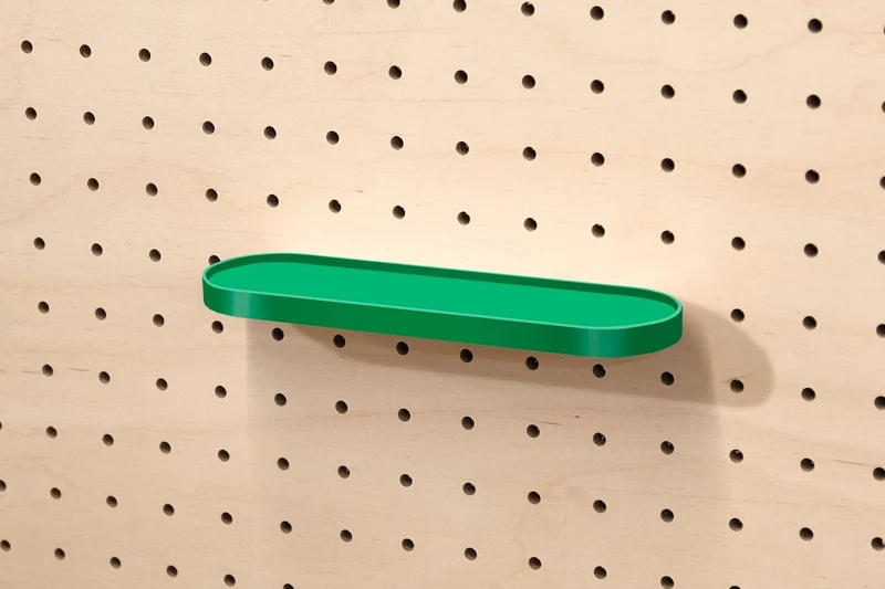 Étagère arrondie murale – tablette rétro pour pegboard