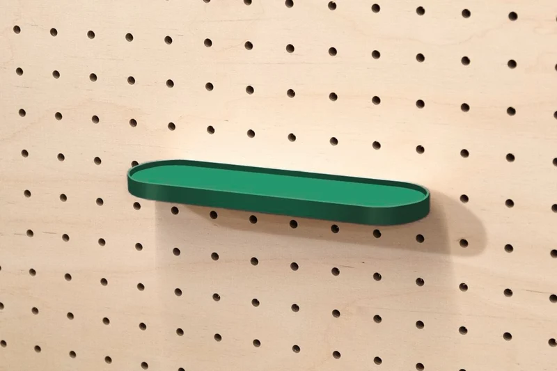 Étagère arrondie murale – tablette rétro pour pegboard