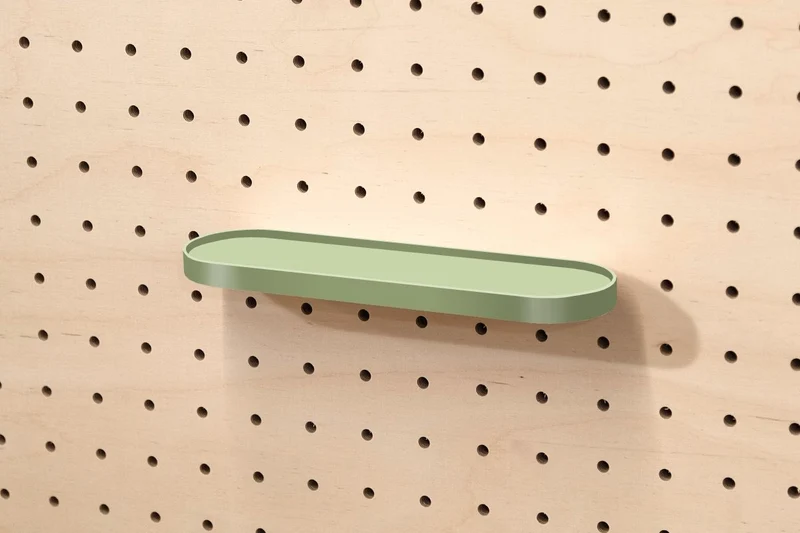 Étagère arrondie murale – tablette rétro pour pegboard
