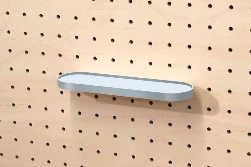 Étagère arrondie murale – tablette rétro pour pegboard