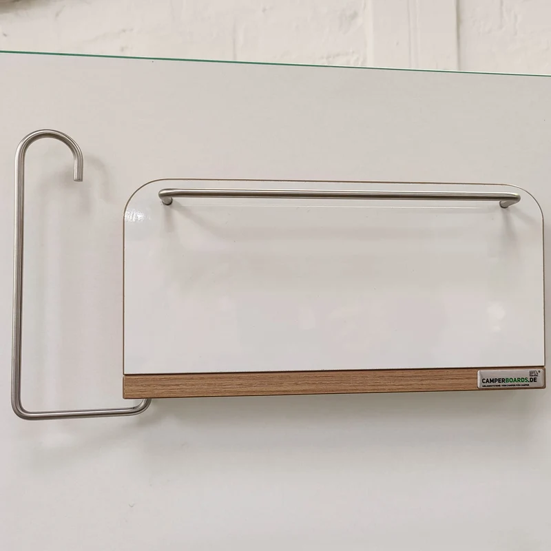 Porte-rouleaux inox vertical, charnières à gauche
