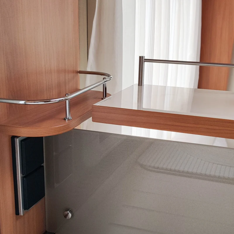 Tablette de rangement en 2 parties pour les modèles Hymer SL et GL