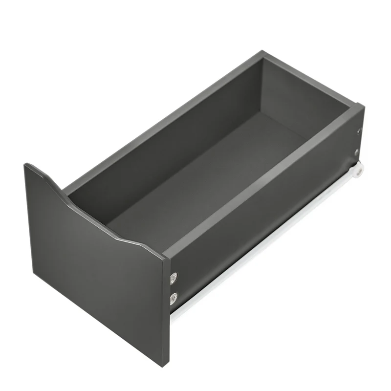 SoBuy BZR191-DG Meuble de Rangement Salle de Bain Étroit sur roulettes, Support Papier Toilette avec roulettes, Armoire Toilettes WC Compact, 3 Tiroirs