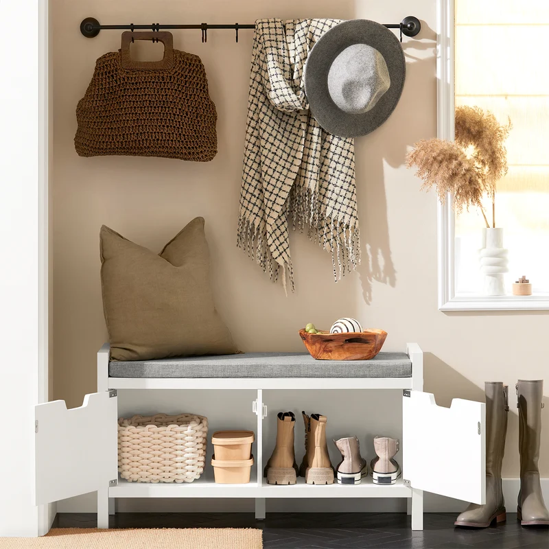 SoBuy FSR63-W Banc de Rangement Commode à Chaussure