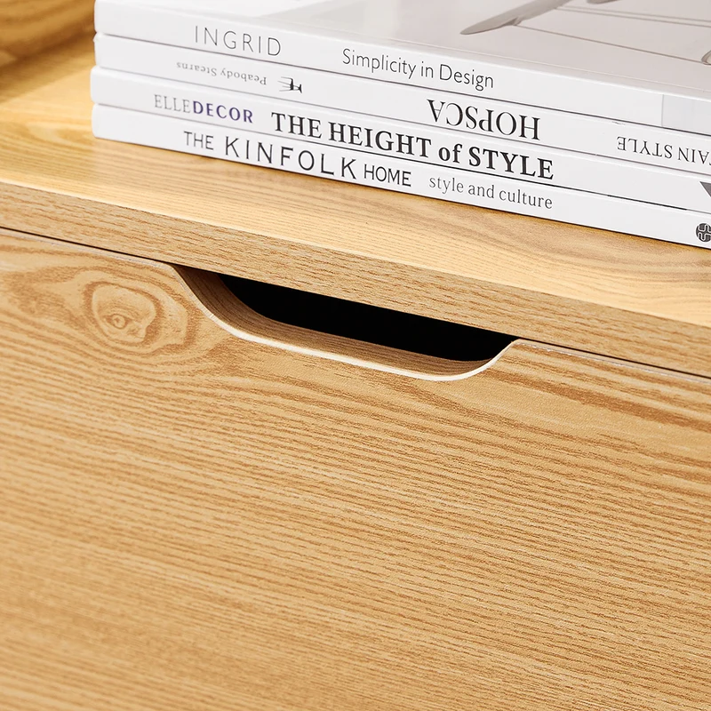 SoBuy FRG258-N Table de Chevet Bout de Canapé avec 2 tiroirs et 1 étagère