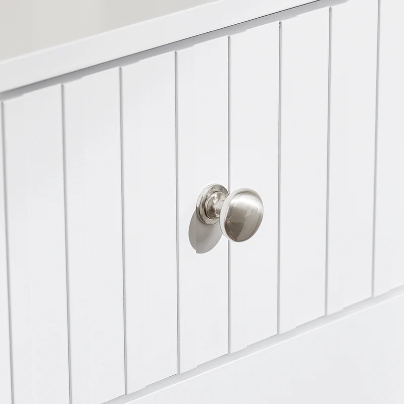 SoBuy BZR194-W Armoire de Rangement Étroite, 1 Tiroir et 1 Porte