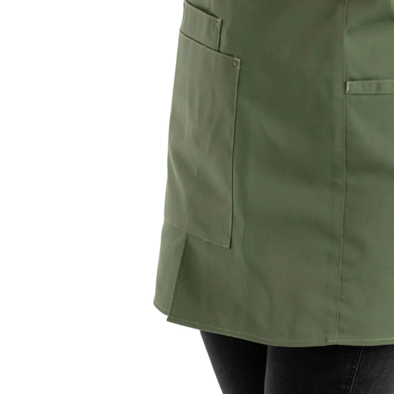 Delantal Peto Chica Bolsillos Verde