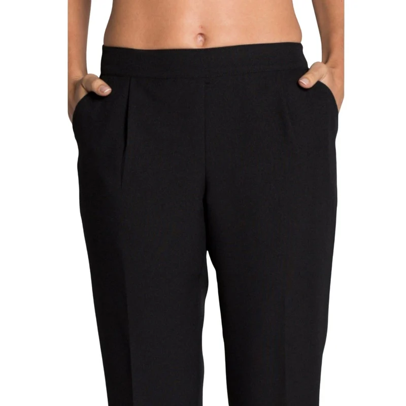 Pantalón Mujer Negro Dobladillo