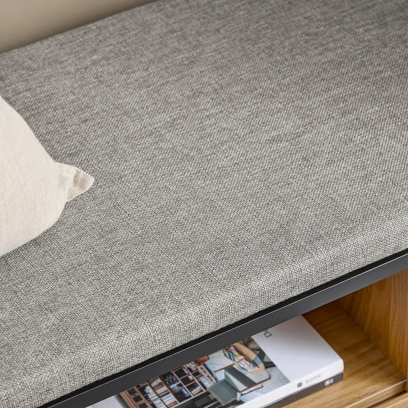 SoBuy FSR175-N Banc de Rangement, Banc à Chaussures, avec 1 Coussin Rembourré, 1 Tiroir et 2 Portes pour Entrée