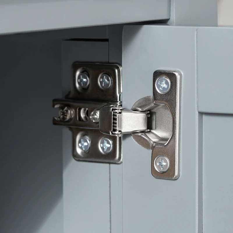 SoBuy FSR173-HG Banc de Rangement à Chaussures, Meuble à Chaussures, Meuble Bas avec 1 Coussin Rembourré, 1 Paniers et 2 Portes