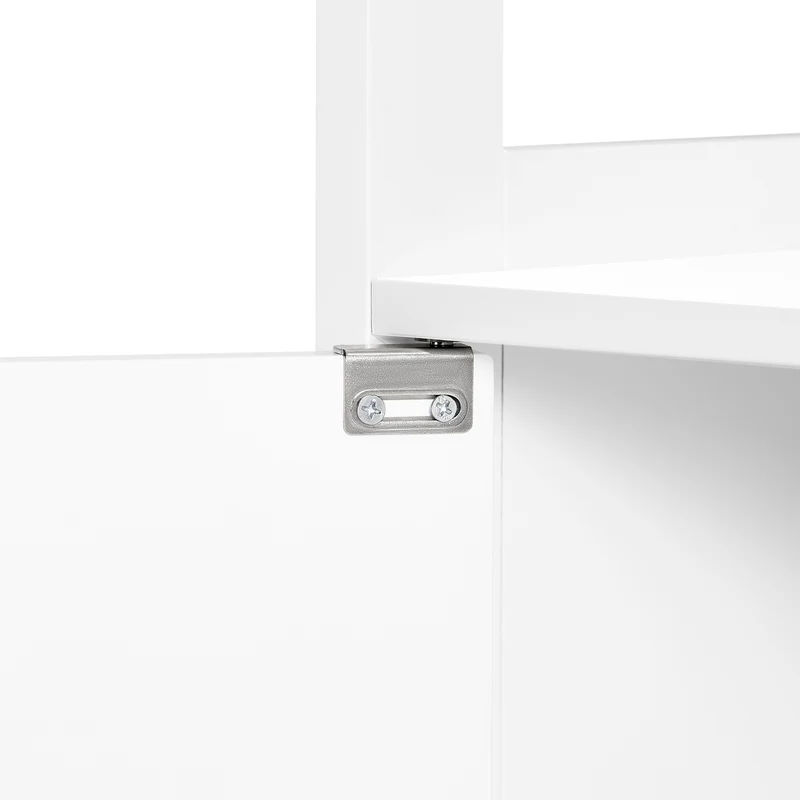SoBuy BZR186-W Meuble Salle de Bain sous Lavabo, 30x30x89 cm, Meuble de Rangement Armoire WC Blanc, Design Slim, Idéal pour Petites Salles de Bain