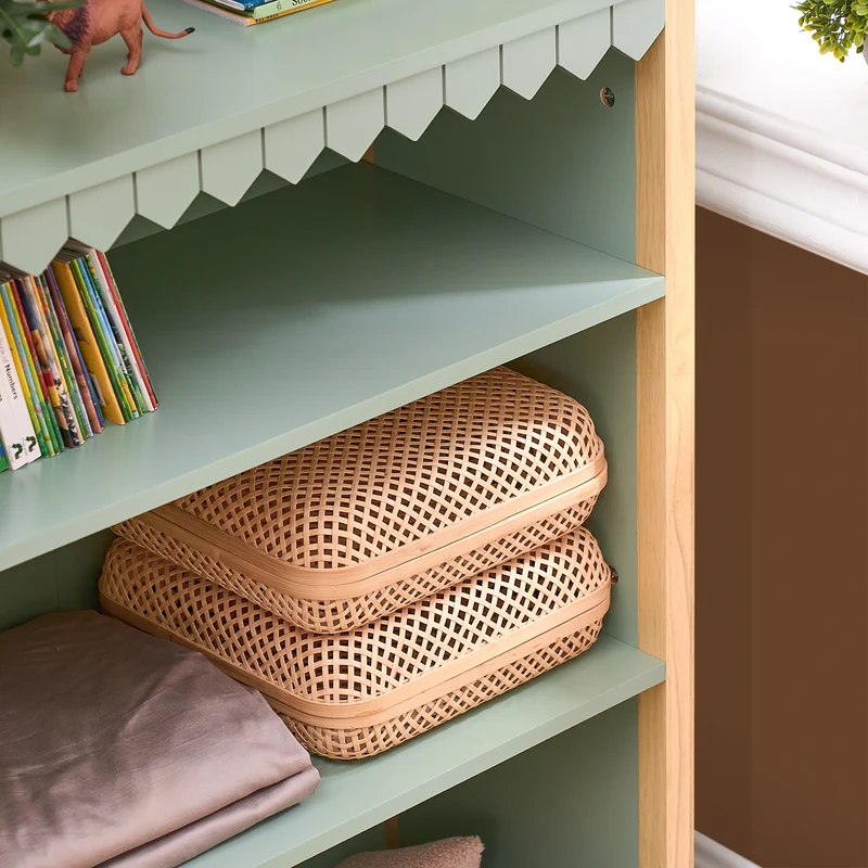 SoBuy KMB97-GR Bibliothèque Enfant Étagère de Rangement Jouets pour Enfants Étagère à Livres, 3 Compartiments Ouverts