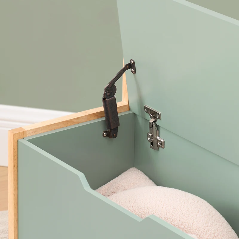 SoBuy KMB94-GR Banc Coffre à Jouet pour Enfants, Coffre de Rangement 2 en 1, Banc de Rangement avec Dossier pour Enfant
