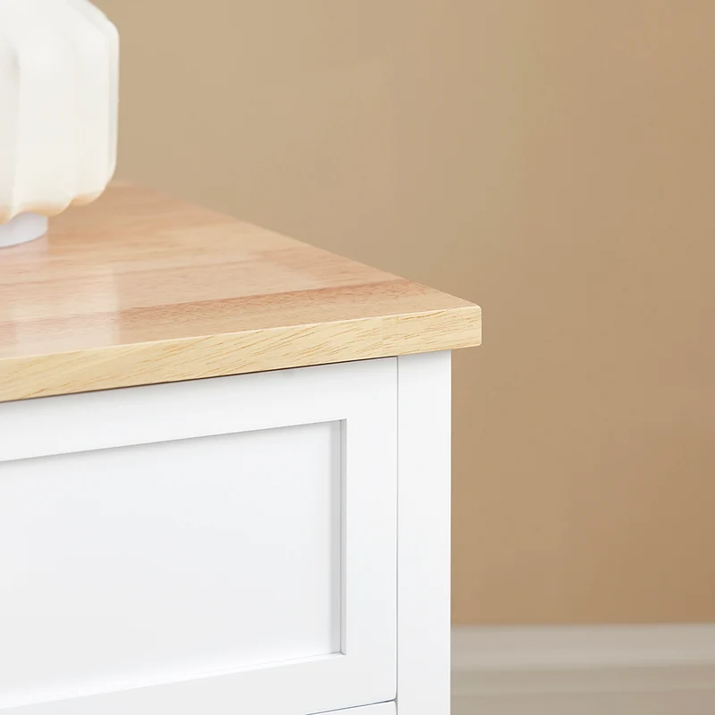 SoBuy FBT126-WN Table de Chevet avec 2 Tiroirs, Table de Nuit, Bout de Canapé, Meuble d'Appoint, Table Téléphone, de Café pour Salon, Chambre, Bureau, Blanc, L40xP30xH60cm