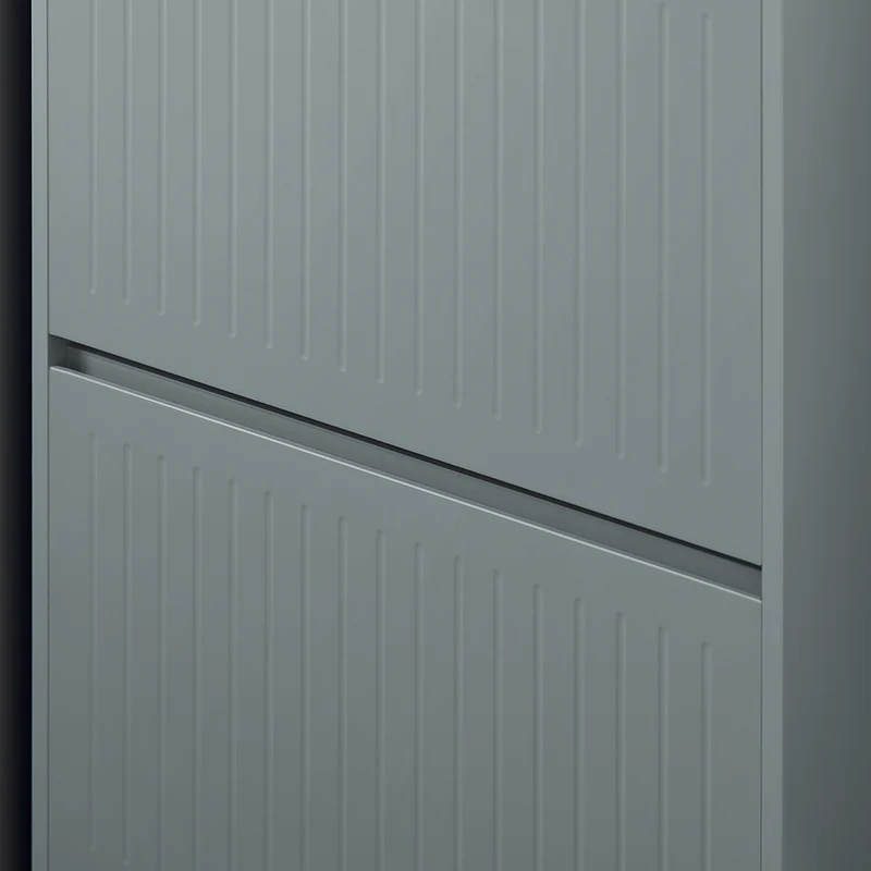 SoBuy FSR165-K-HG Meuble à Chaussures à Abattants 2 Niveaux – Rangement Discret pour Entrée – 61x26x81 cm Gris