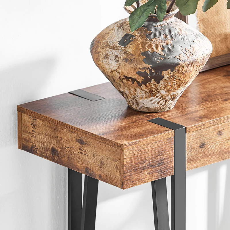 SoBuy FSB88-F Table Console, Bout de Canapé, Table d’Entrée, Meuble d’Entrée, Table d'Appoint, Buffet Table Décorative, Cadre en Métal