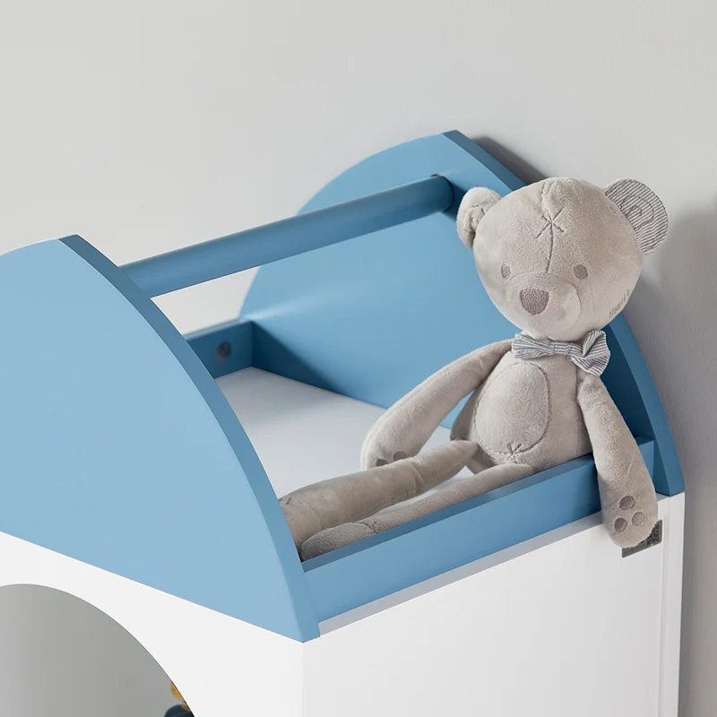 SoBuy KMB87-W Étagère Enfant, Étagère à Livres, Bibliothèque Enfant, Étagère de Rangement pour Livres et Jouets