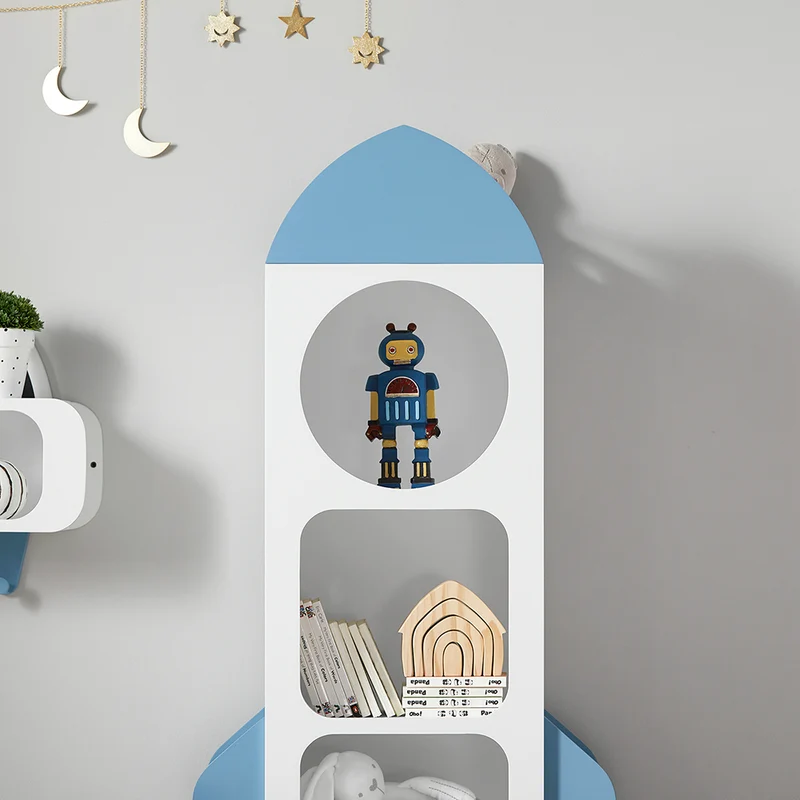 SoBuy KMB87-W Étagère Enfant, Étagère à Livres, Bibliothèque Enfant, Étagère de Rangement pour Livres et Jouets